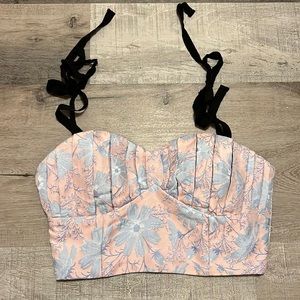 LPA “Shirred bandeau” crop top/ corset top.